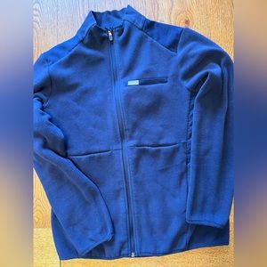 Figs Fleece zip up in Navy Blue